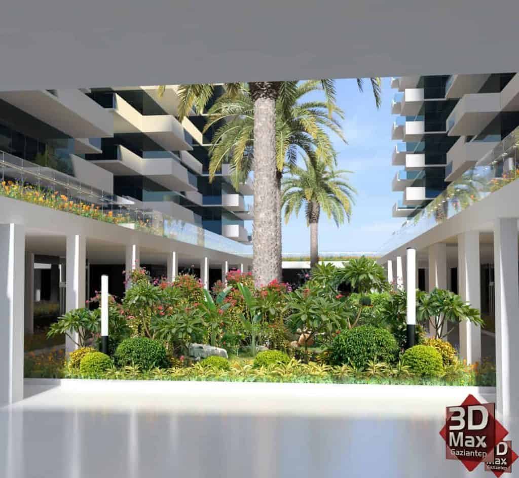 Çalışmalarımız | 3D Görselleştirme Projeleri 15 Rezidans ve Avm İç Peyzaj