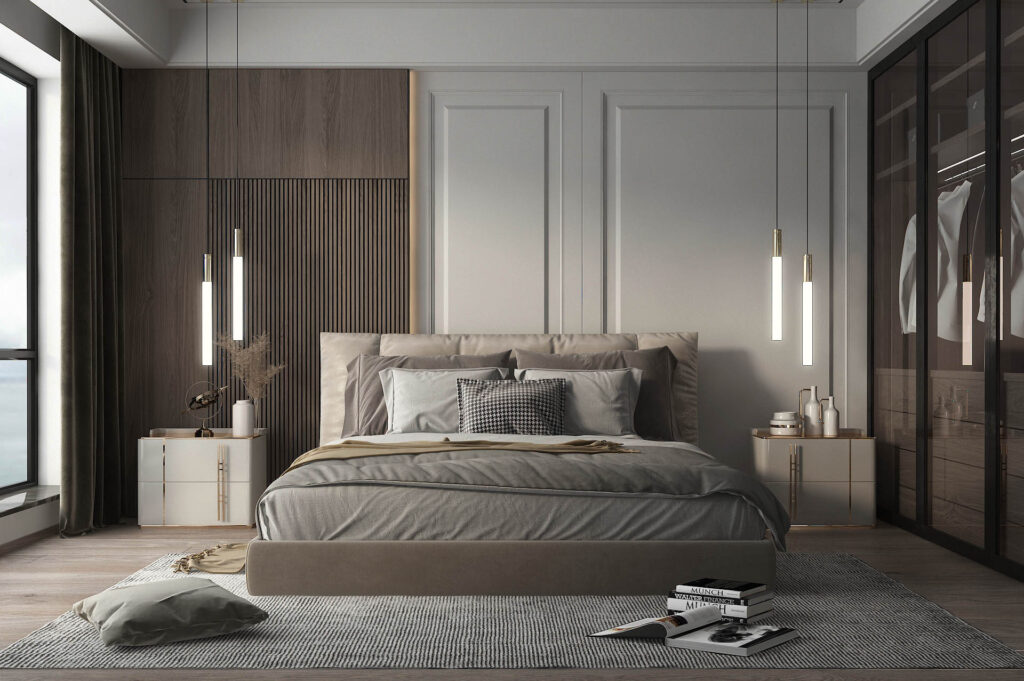 yatak odası modern2 3d görselleştirme - yatak odası