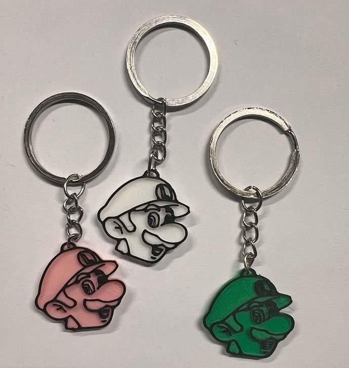 luigi-3d baskı-anahtarlık