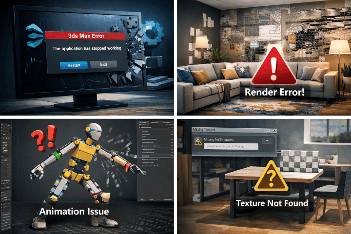 3ds Max Sık Karşılaşılan Sorunlar