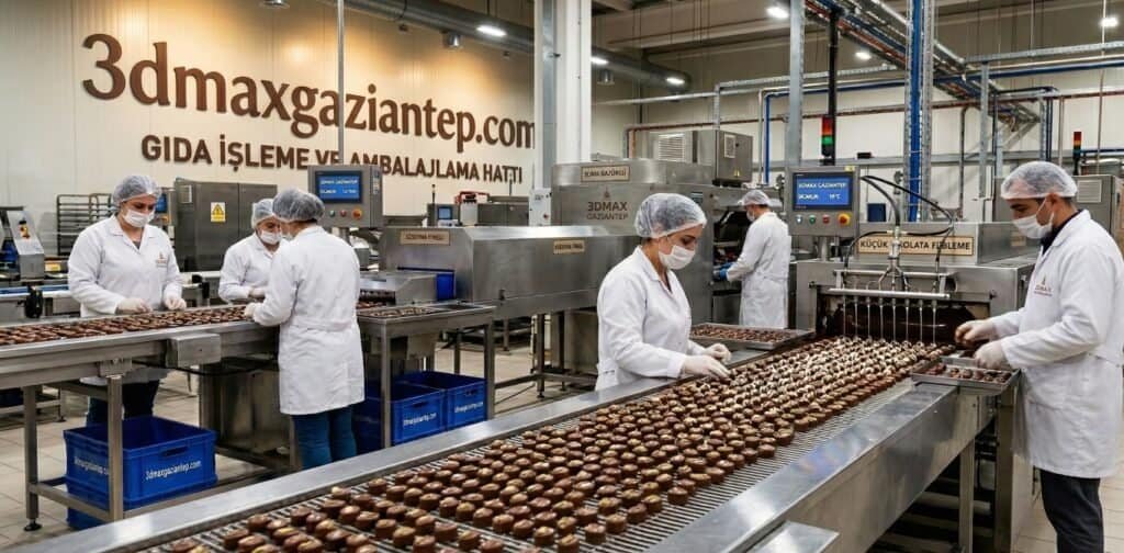 Endüstriyel Proje Çizimleri çikolata üretim hattı