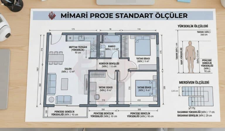 Mimari Proje Standart Ölçüler