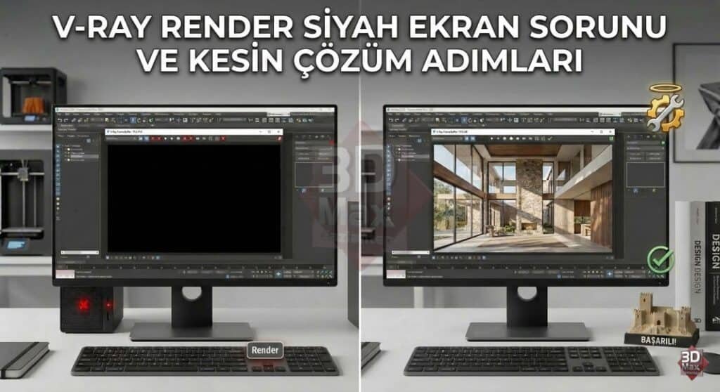 V-Ray Render Siyah Ekran Sorunu