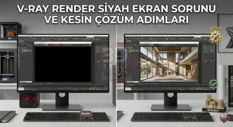 V-Ray Render Siyah Ekran Sorunu